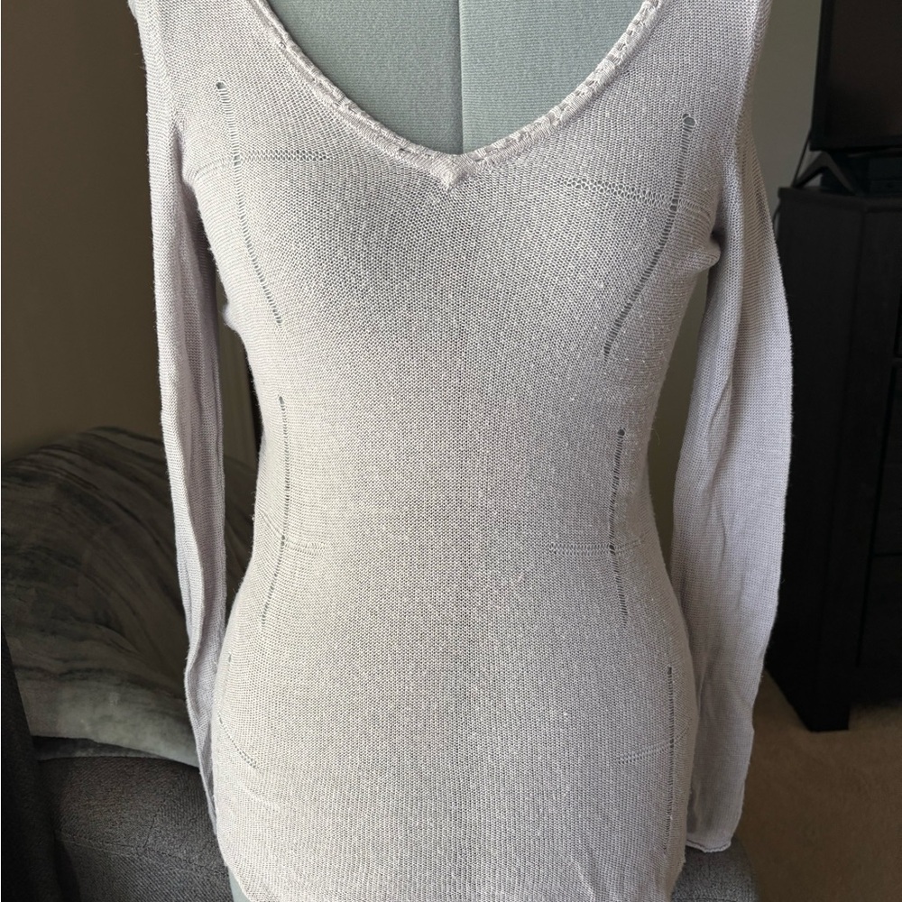 Rock & Republic Heather Gray Knit Top